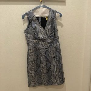 Blue Snakeskin Mini Dress